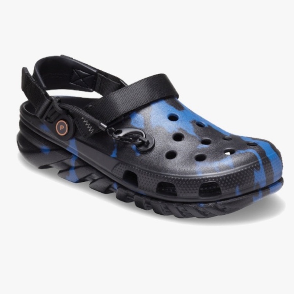 Post Malone Crocs Posty Co X Duet Max Clog Crocs Black Blue NWOT W8 M6